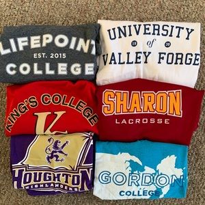 bundle of college university t tee shirts